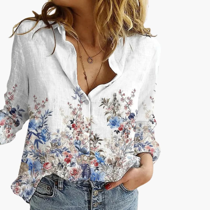 Drusilla | Women's V-Neck Printed Blouse