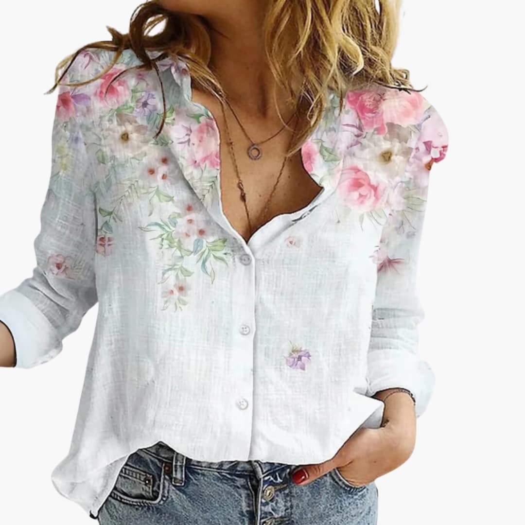 Drusilla | Women's V-Neck Printed Blouse