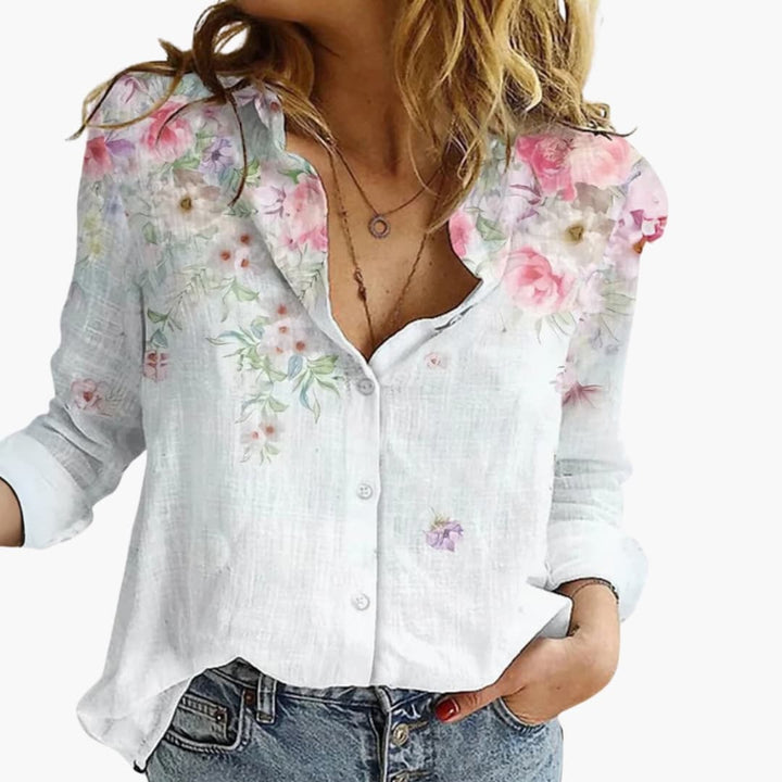 Drusilla | Women's V-Neck Printed Blouse