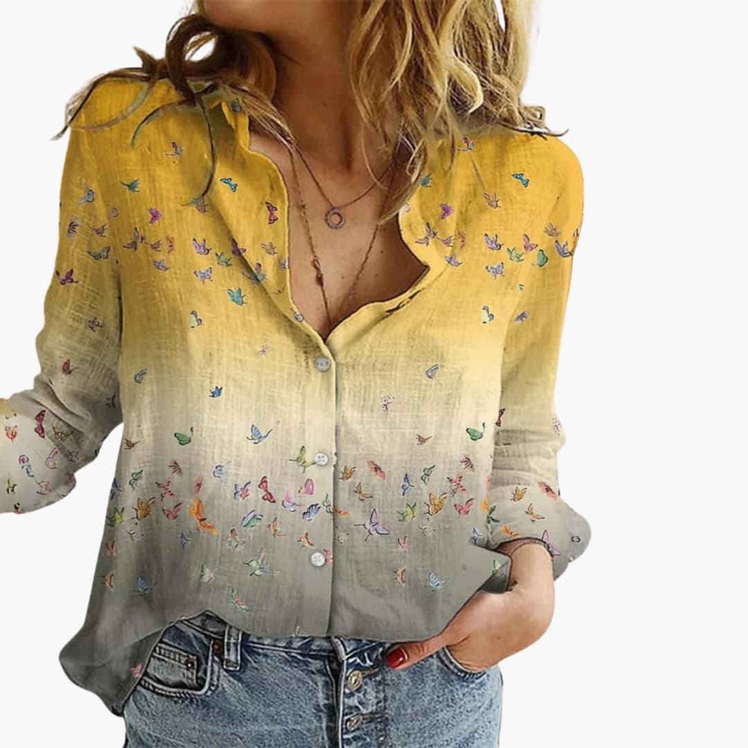 Drusilla | Women's V-Neck Printed Blouse