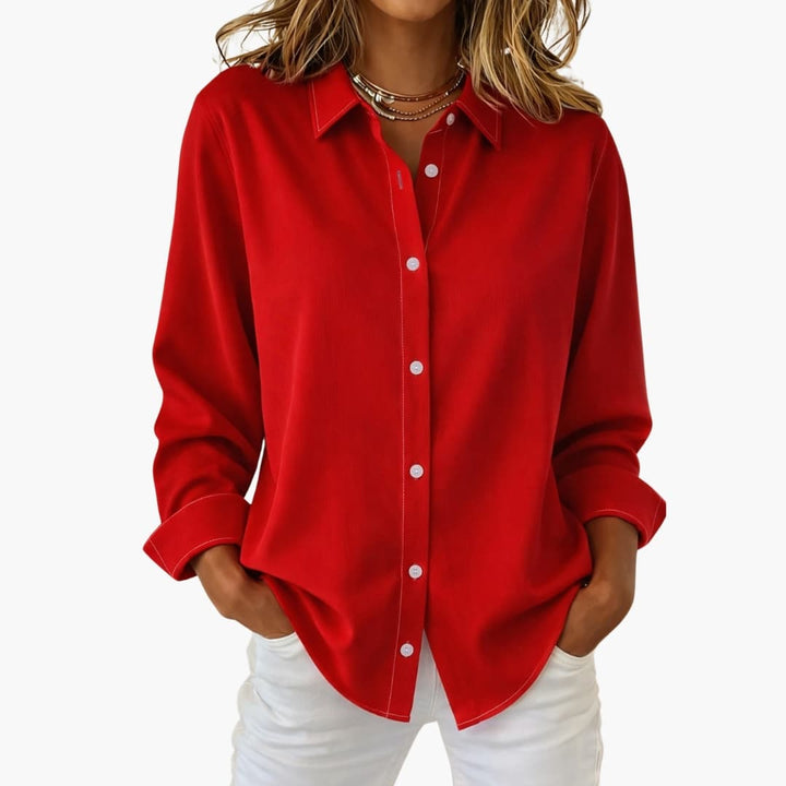 Severine | Women's Collared Button-Down Blouse