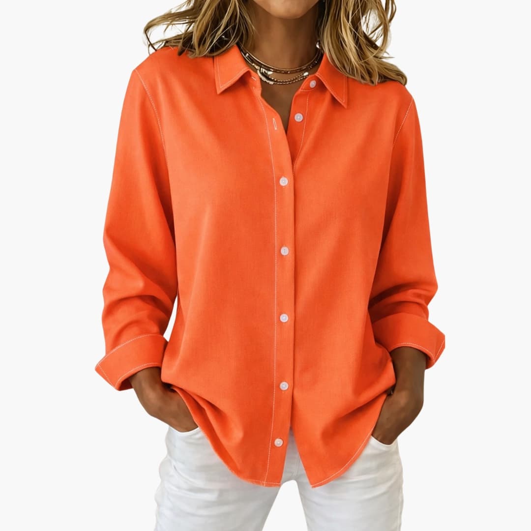 Severine | Women's Collared Button-Down Blouse
