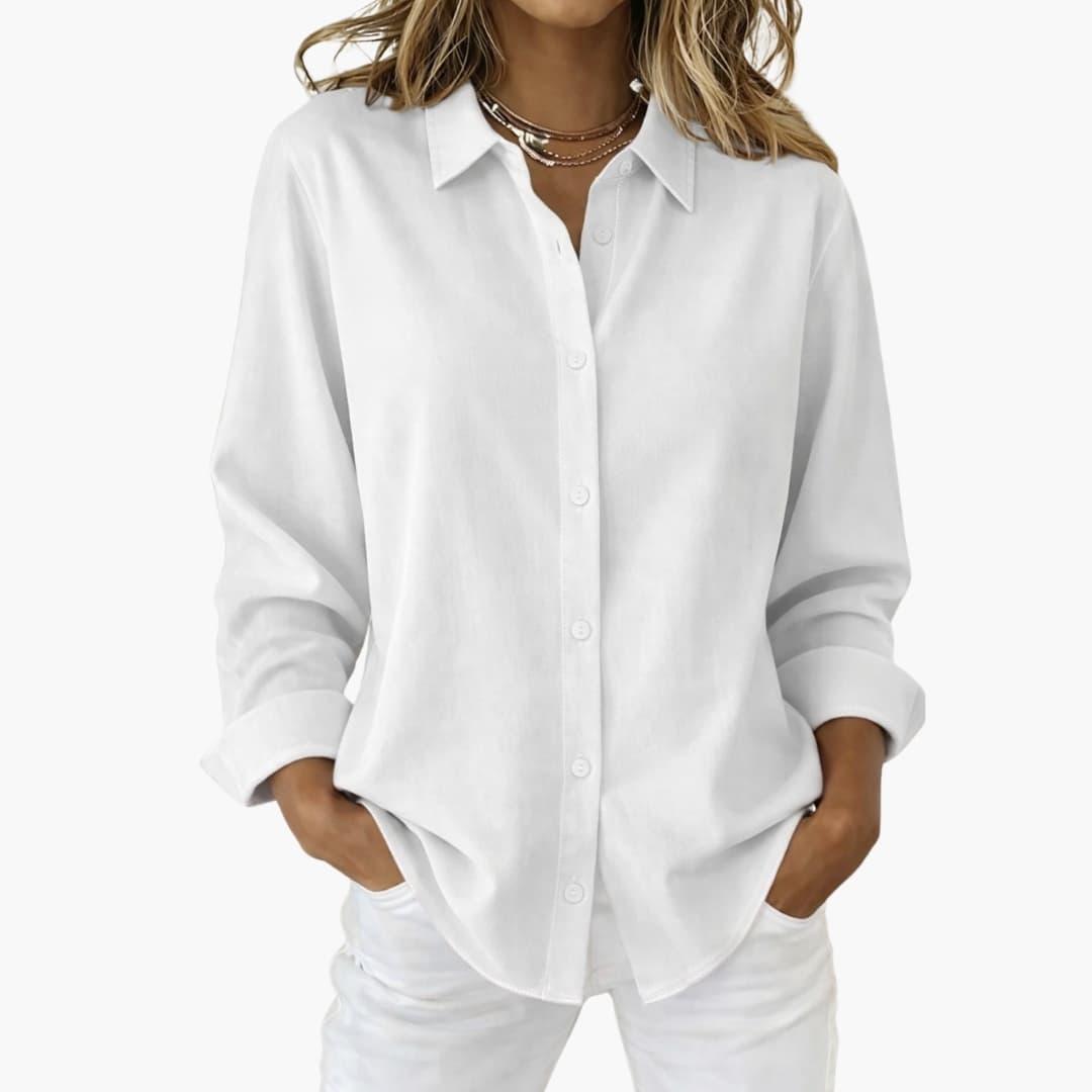 Severine | Women's Collared Button-Down Blouse