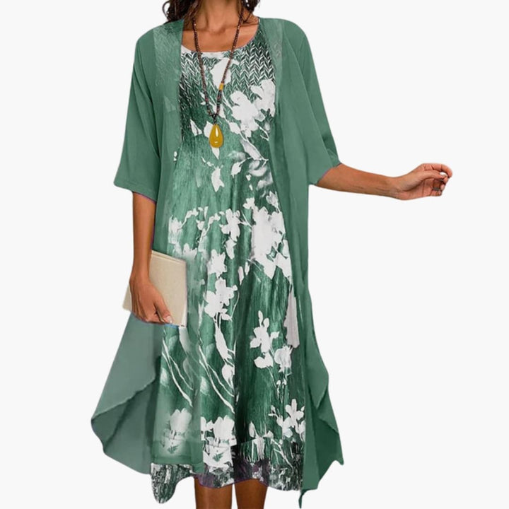 Bernadetta | Women's Floral Maxi Dress and Cardigan Set