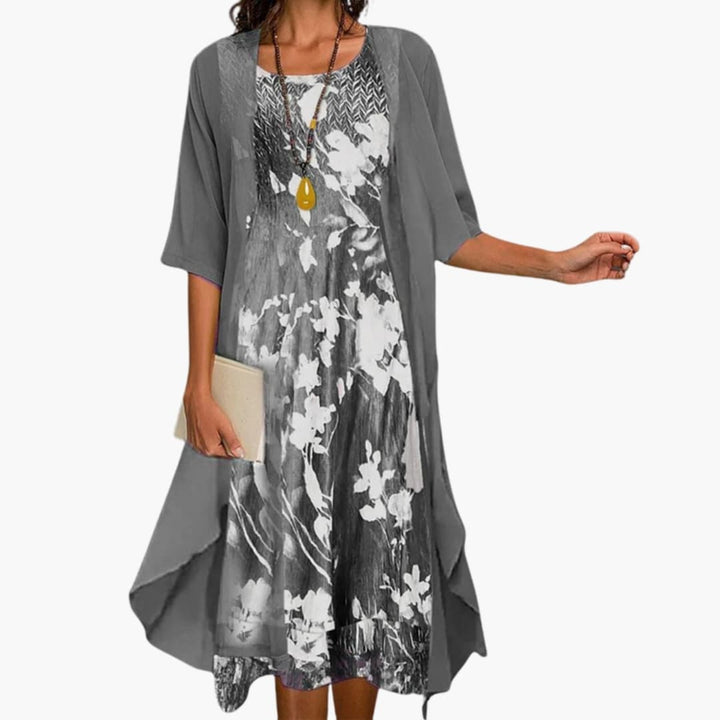 Bernadetta | Women's Floral Maxi Dress and Cardigan Set