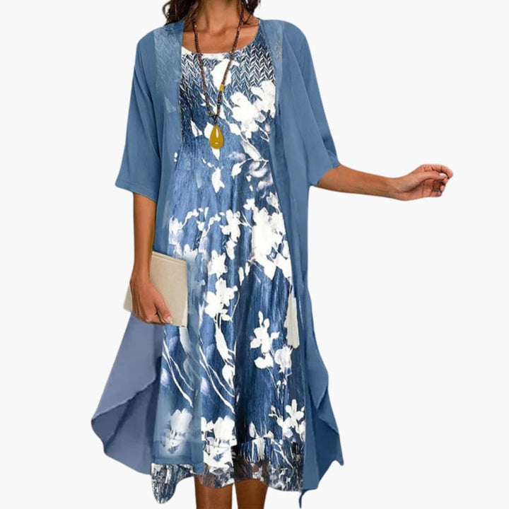 Bernadetta | Women's Floral Maxi Dress and Cardigan Set