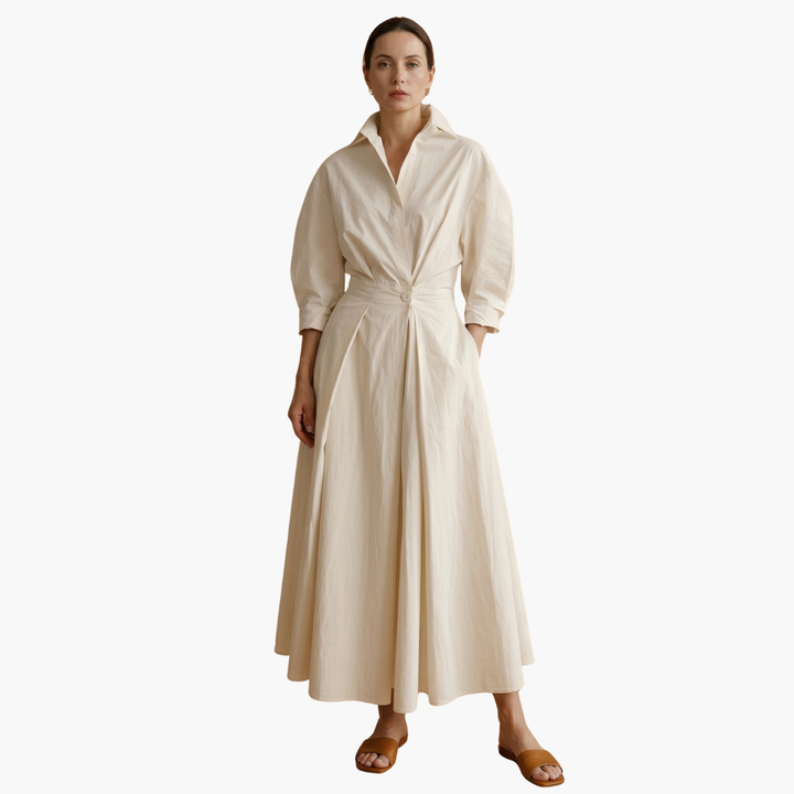 Edelweiss | Women's Long Button Front Shirt Dress