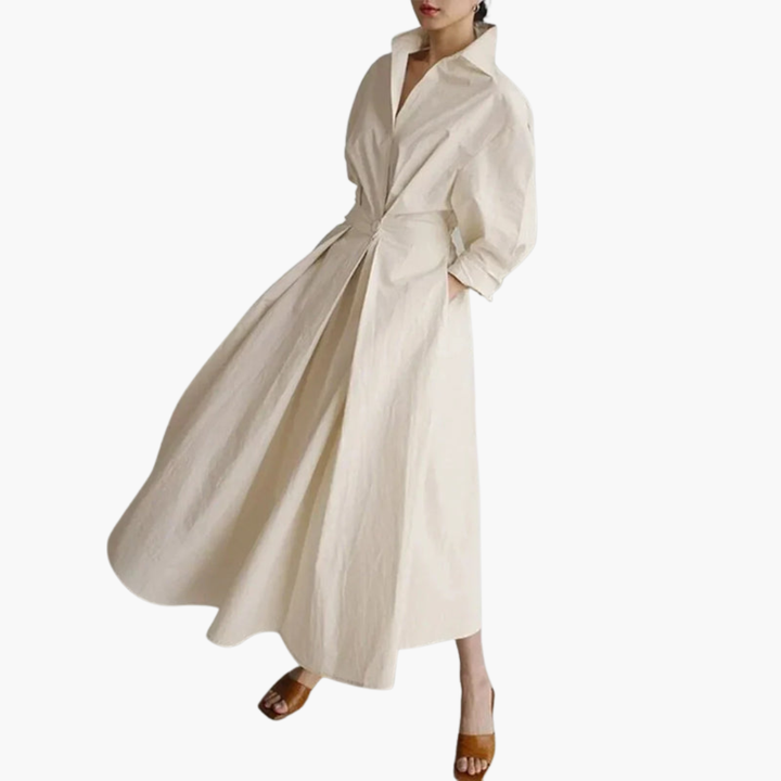 Edelweiss | Women's Long Button Front Shirt Dress