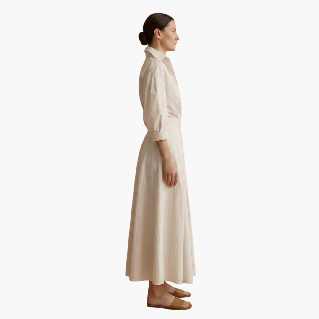 Edelweiss | Women's Long Button Front Shirt Dress