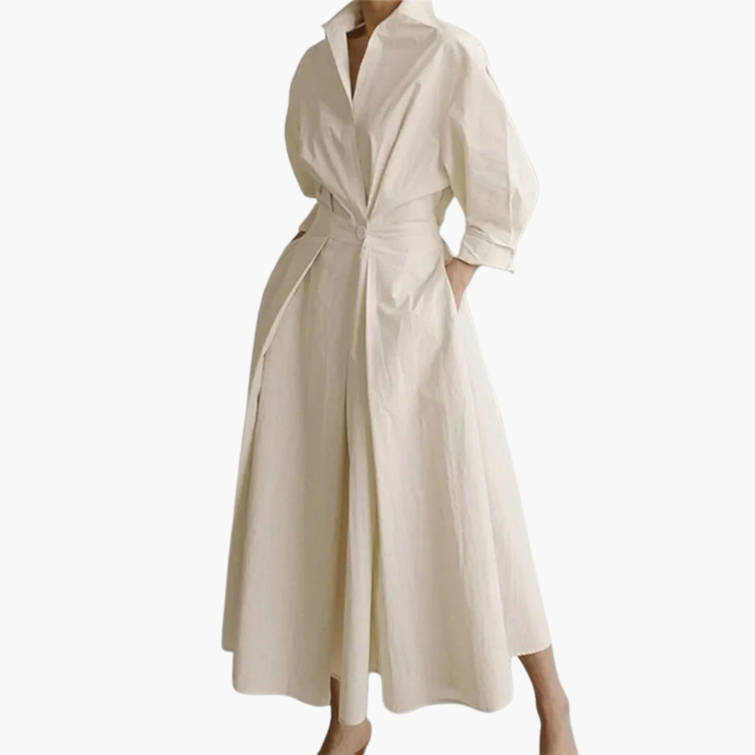 Edelweiss | Women's Long Button Front Shirt Dress