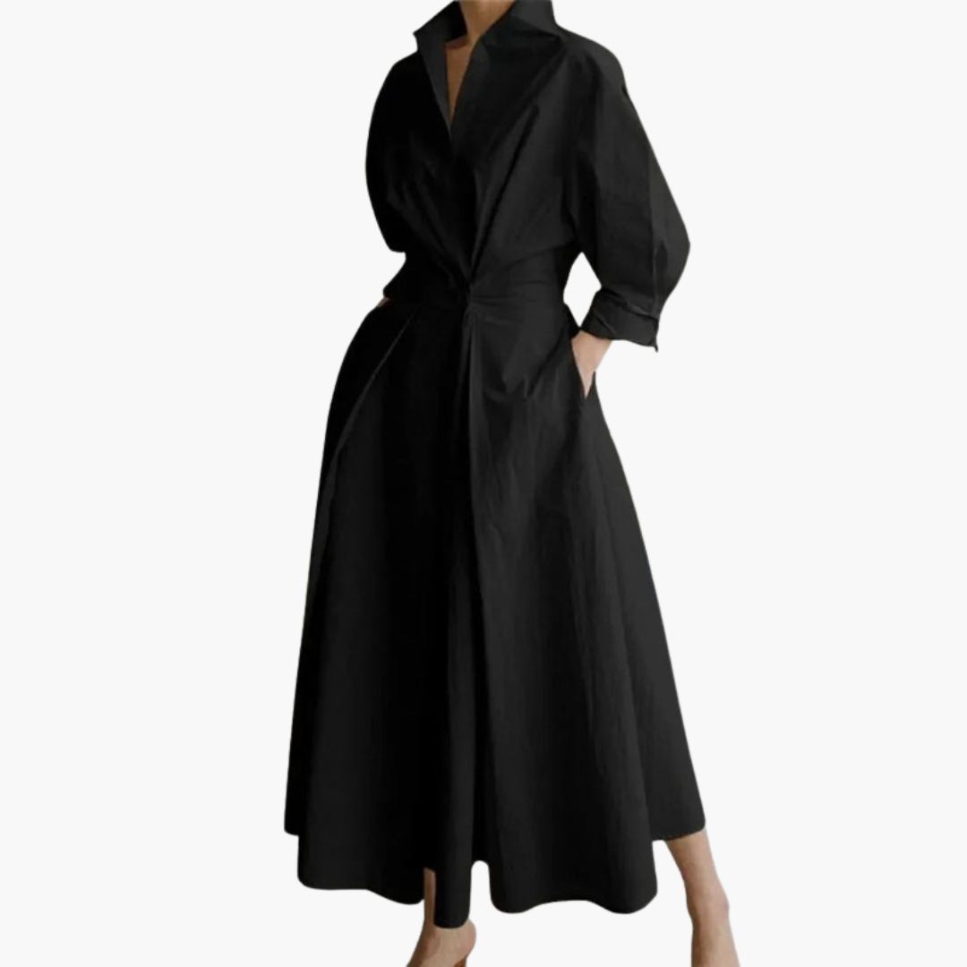 Edelweiss | Women's Long Button Front Shirt Dress