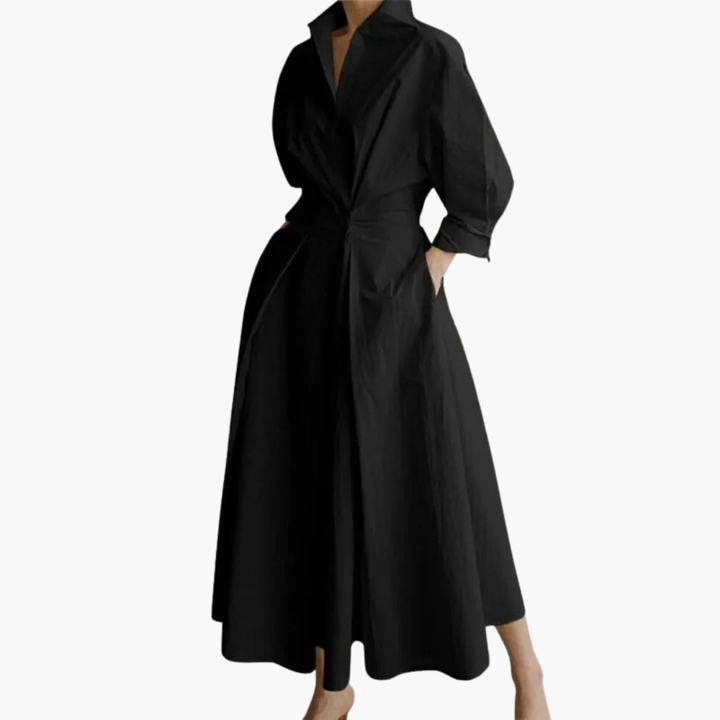 Edelweiss | Women's Long Button Front Shirt Dress