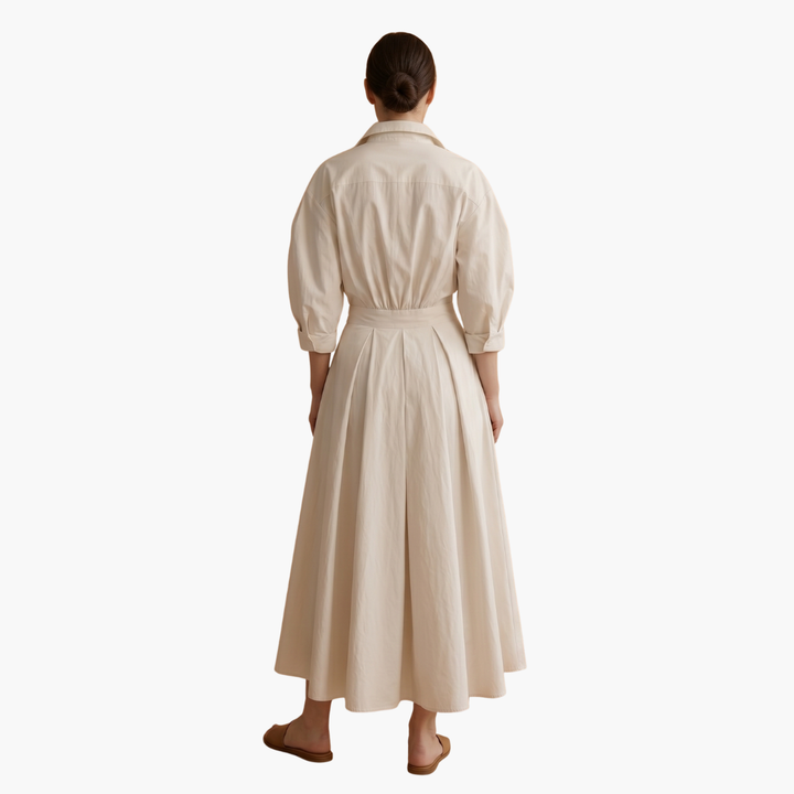 Edelweiss | Women's Long Button Front Shirt Dress