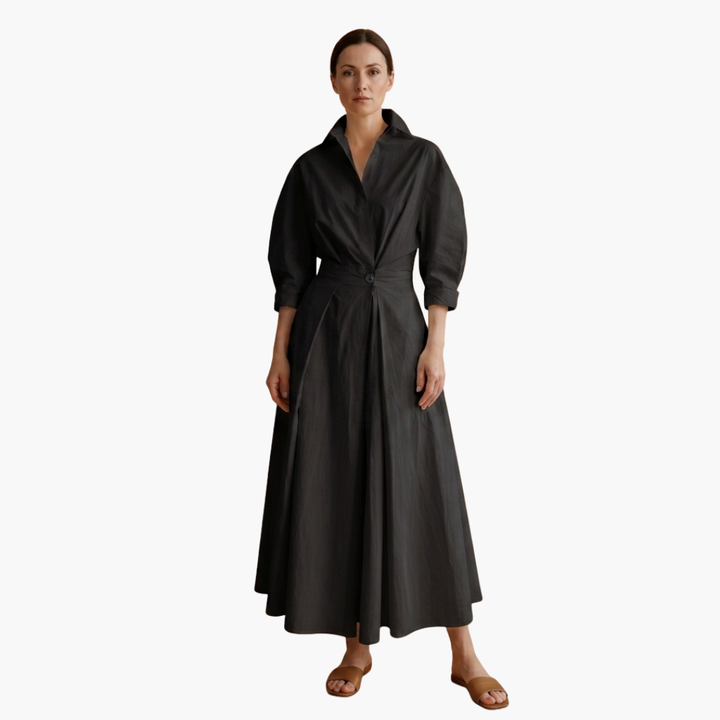 Edelweiss | Women's Long Button Front Shirt Dress
