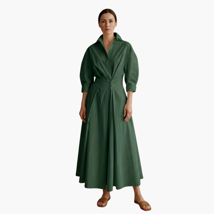Edelweiss | Women's Long Button Front Shirt Dress