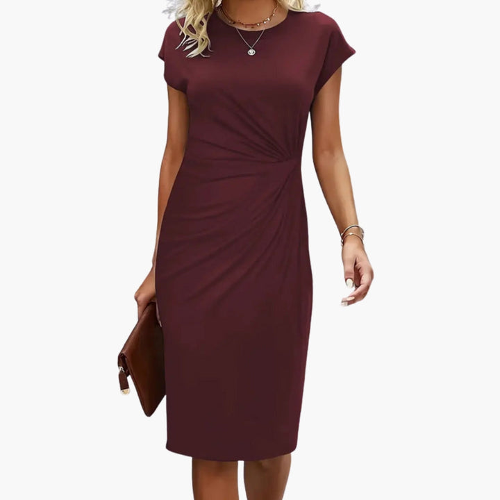 Annunciata | Women's Round Neck Midi Dress