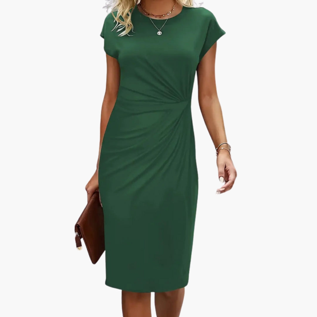 Annunciata | Women's Round Neck Midi Dress