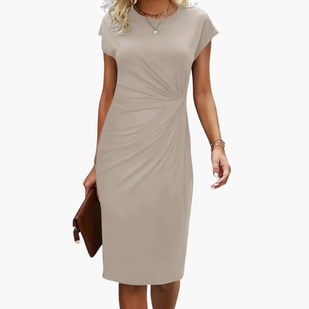 Annunciata | Women's Round Neck Midi Dress