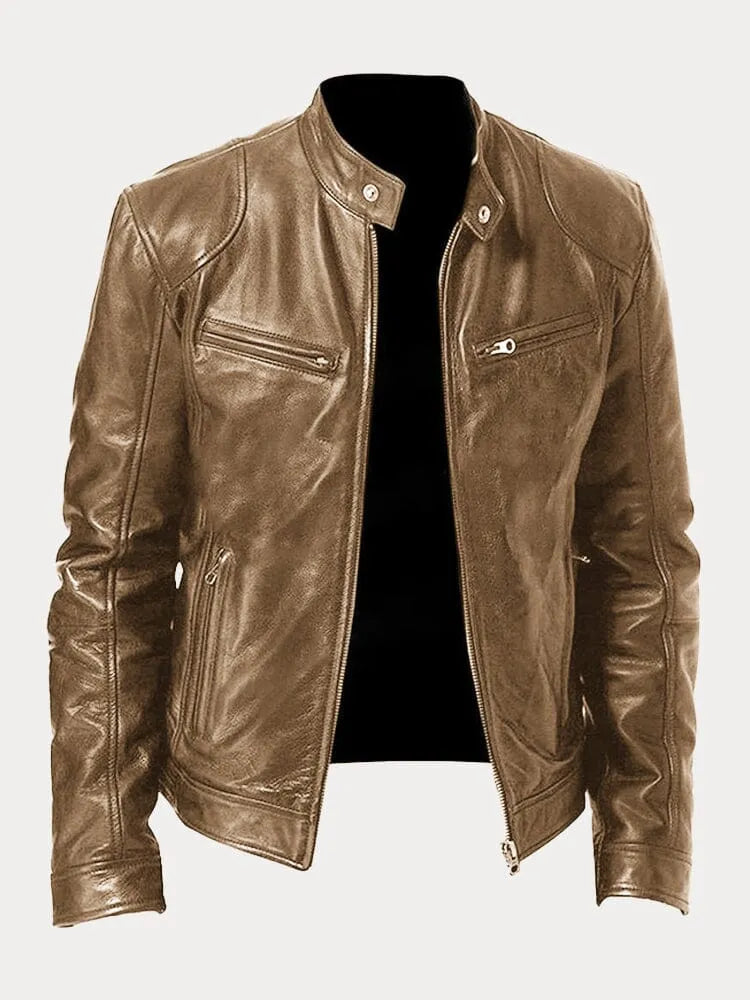 Kennedy | Men's Leather Moto Jacket
