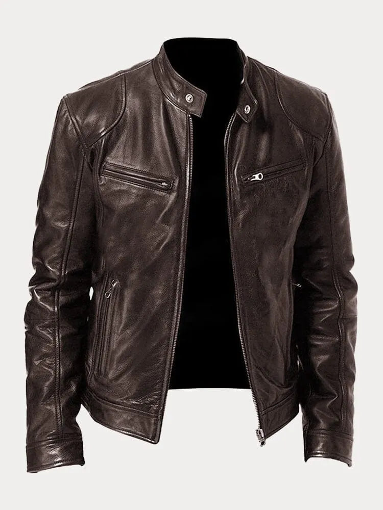 Kennedy | Men's Leather Moto Jacket