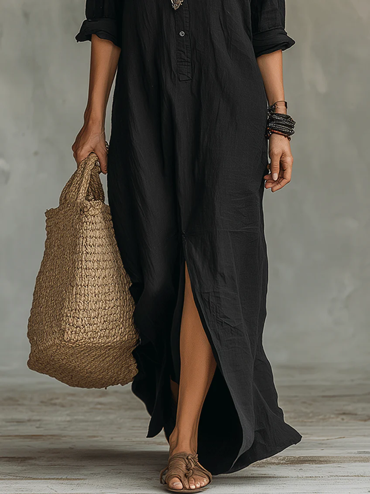 Noelle | Button Front Maxi Dress