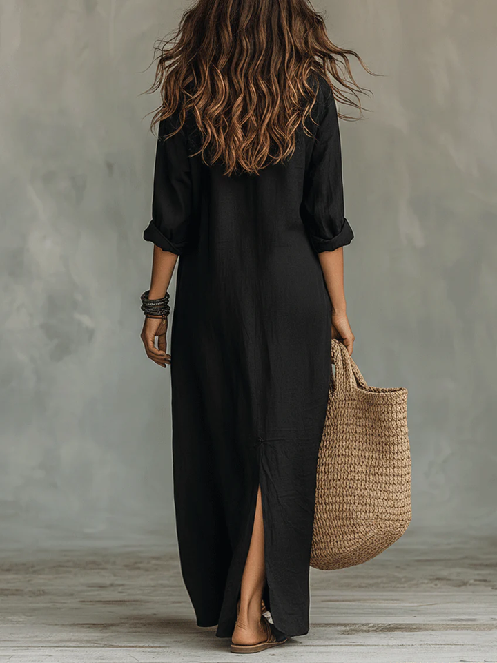 Noelle | Button Front Maxi Dress