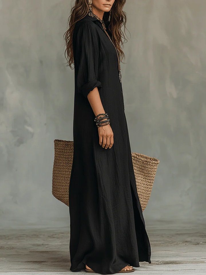 Noelle | Button Front Maxi Dress