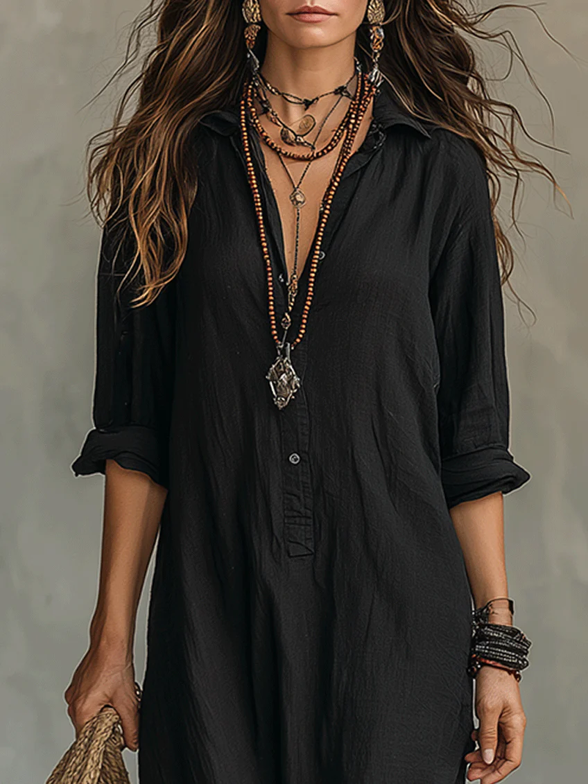 Noelle | Button Front Maxi Dress
