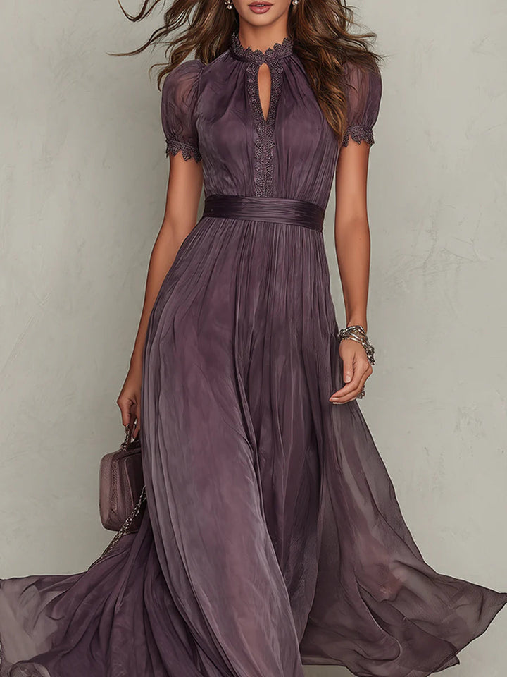 Celestine | Chiffon Keyhole Maxi Dress