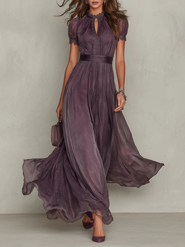 Celestine | Chiffon Keyhole Maxi Dress