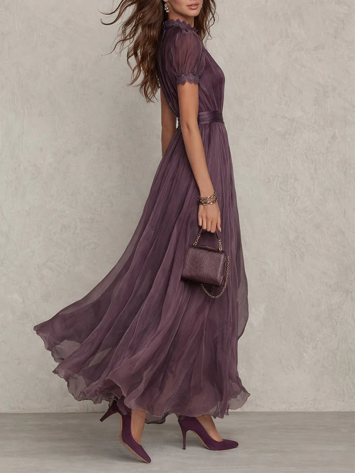 Celestine | Chiffon Keyhole Maxi Dress