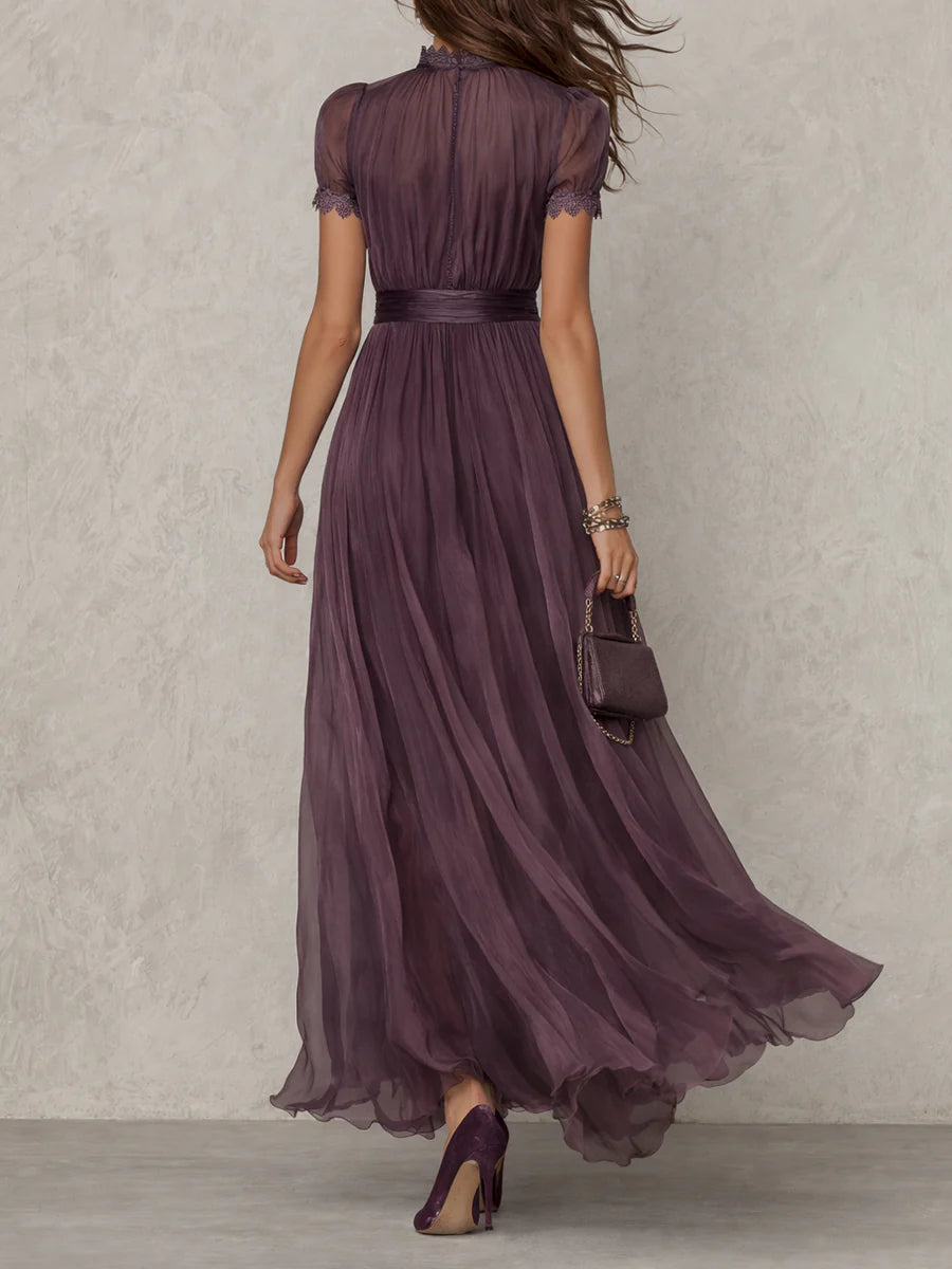 Celestine | Chiffon Keyhole Maxi Dress