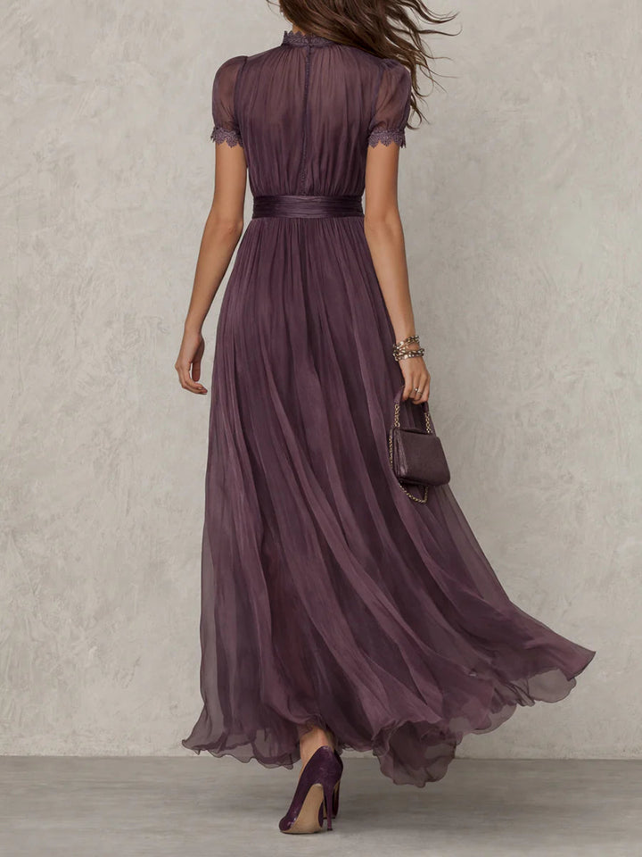 Celestine | Chiffon Keyhole Maxi Dress