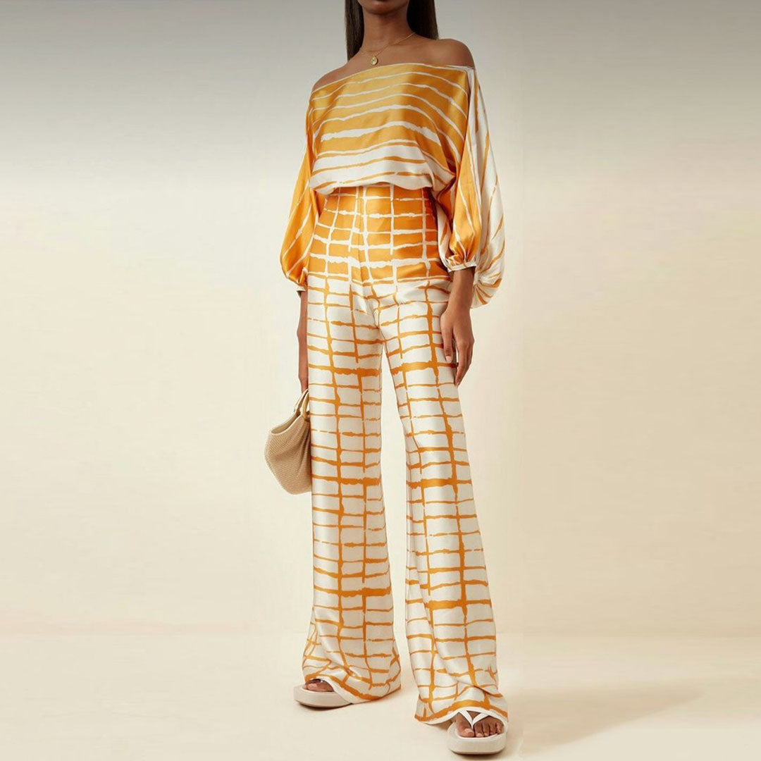 Margot | Off Shoulder Top and Pants Summer Set