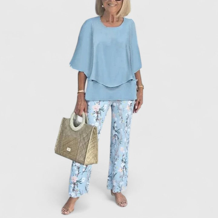 Leonora | Women's Two-Piece Top and Pants Set