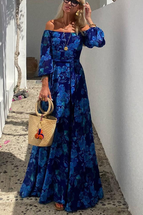 Aurora | Off Shoulder Floral Maxi Dress