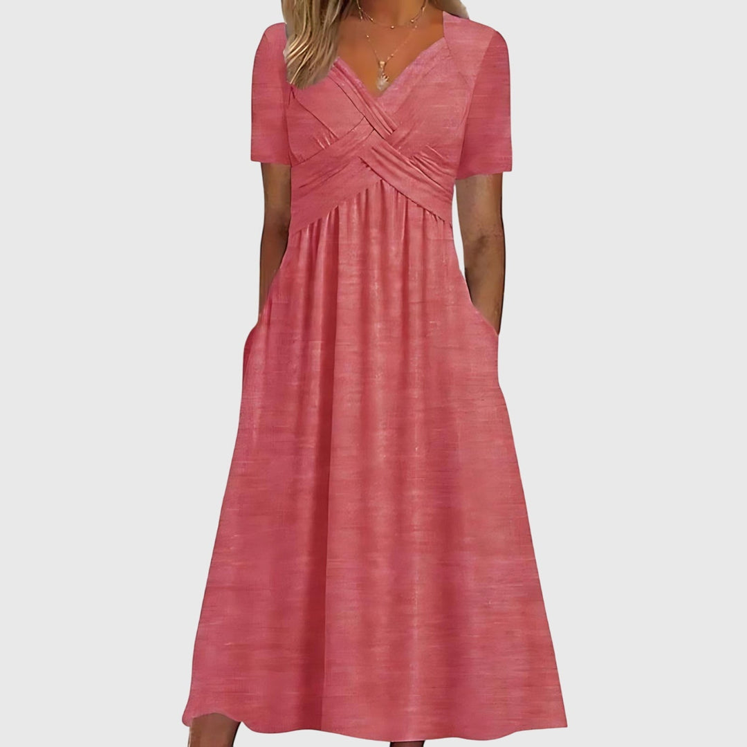 Rosalina | Women's A-Line Tummy Control Midi Dress