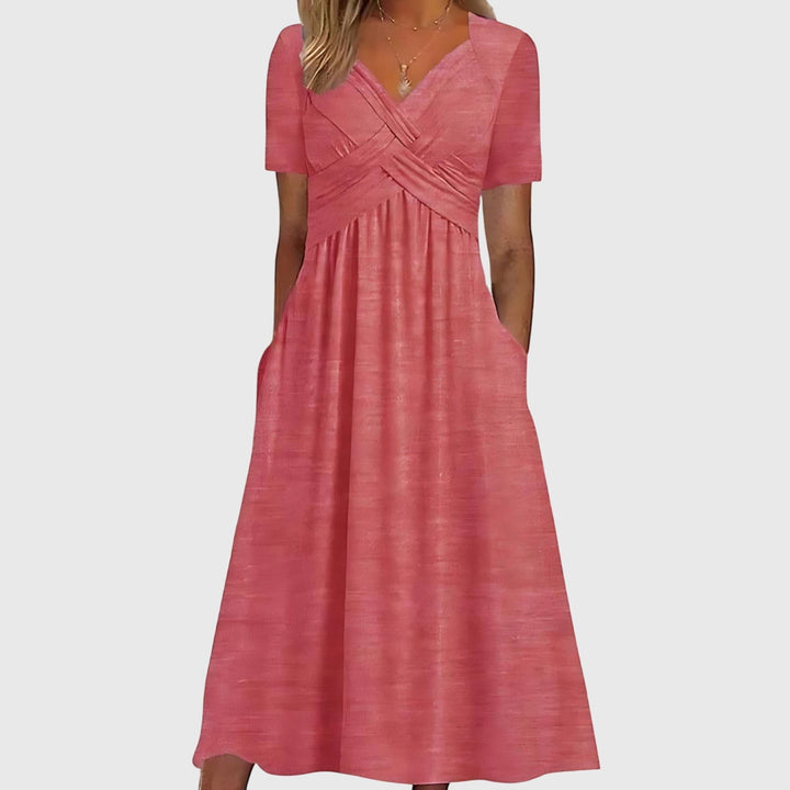 Rosalina | Women's A-Line Tummy Control Midi Dress