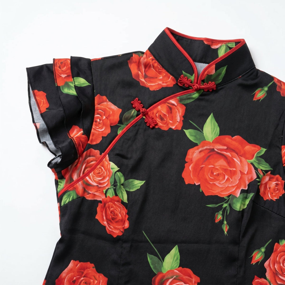 Sienna | Floral Maxi Dress with Ruffle Sleeves