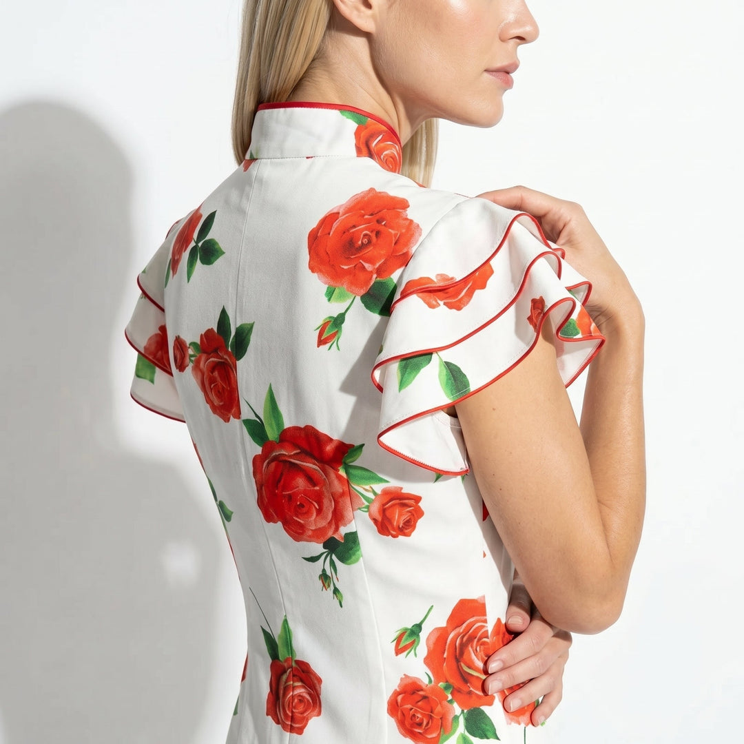Sienna | Floral Maxi Dress with Ruffle Sleeves