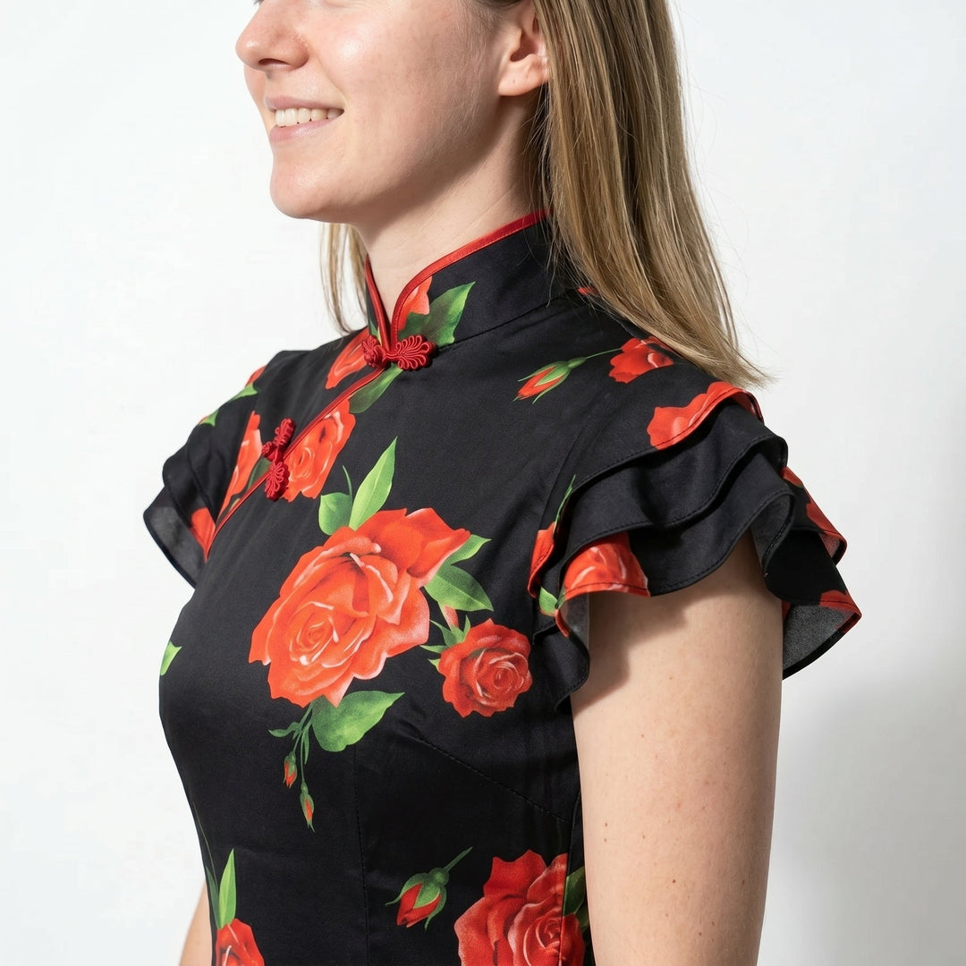Sienna | Floral Maxi Dress with Ruffle Sleeves