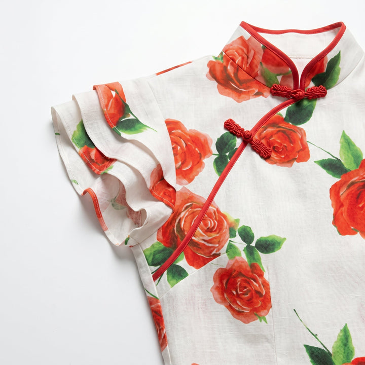 Sienna | Floral Maxi Dress with Ruffle Sleeves