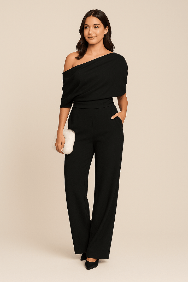 Adeline | Women's Wide Leg Jumpsuit with Tie Waist