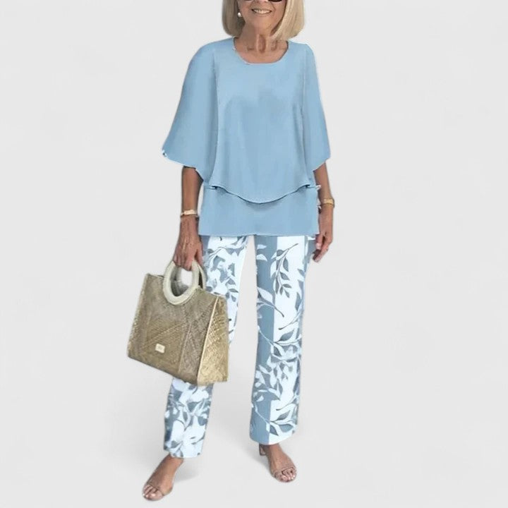 Leonora | Women's Two-Piece Top and Pants Set