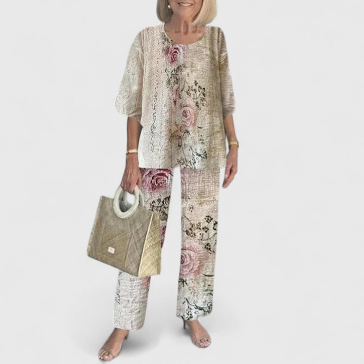 Leonora | Women's Two-Piece Top and Pants Set