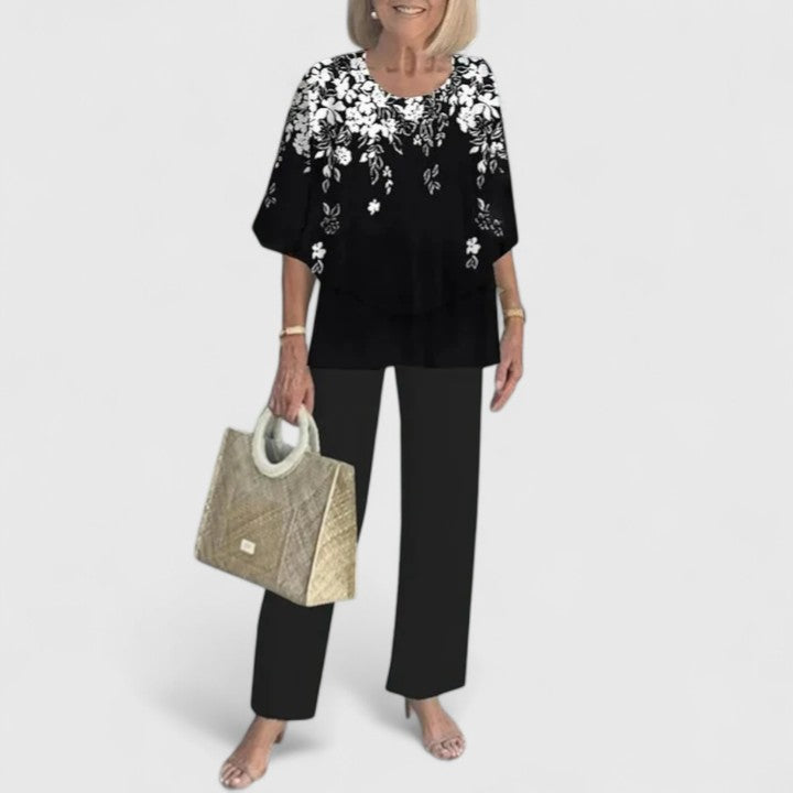 Leonora | Women's Two-Piece Top and Pants Set