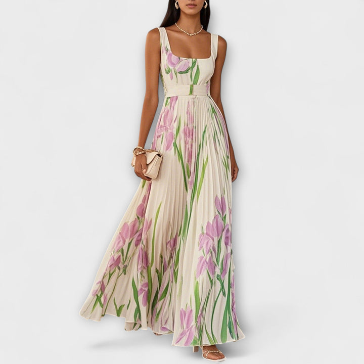 Mirabelle | Floral Square Neck Prom Dress
