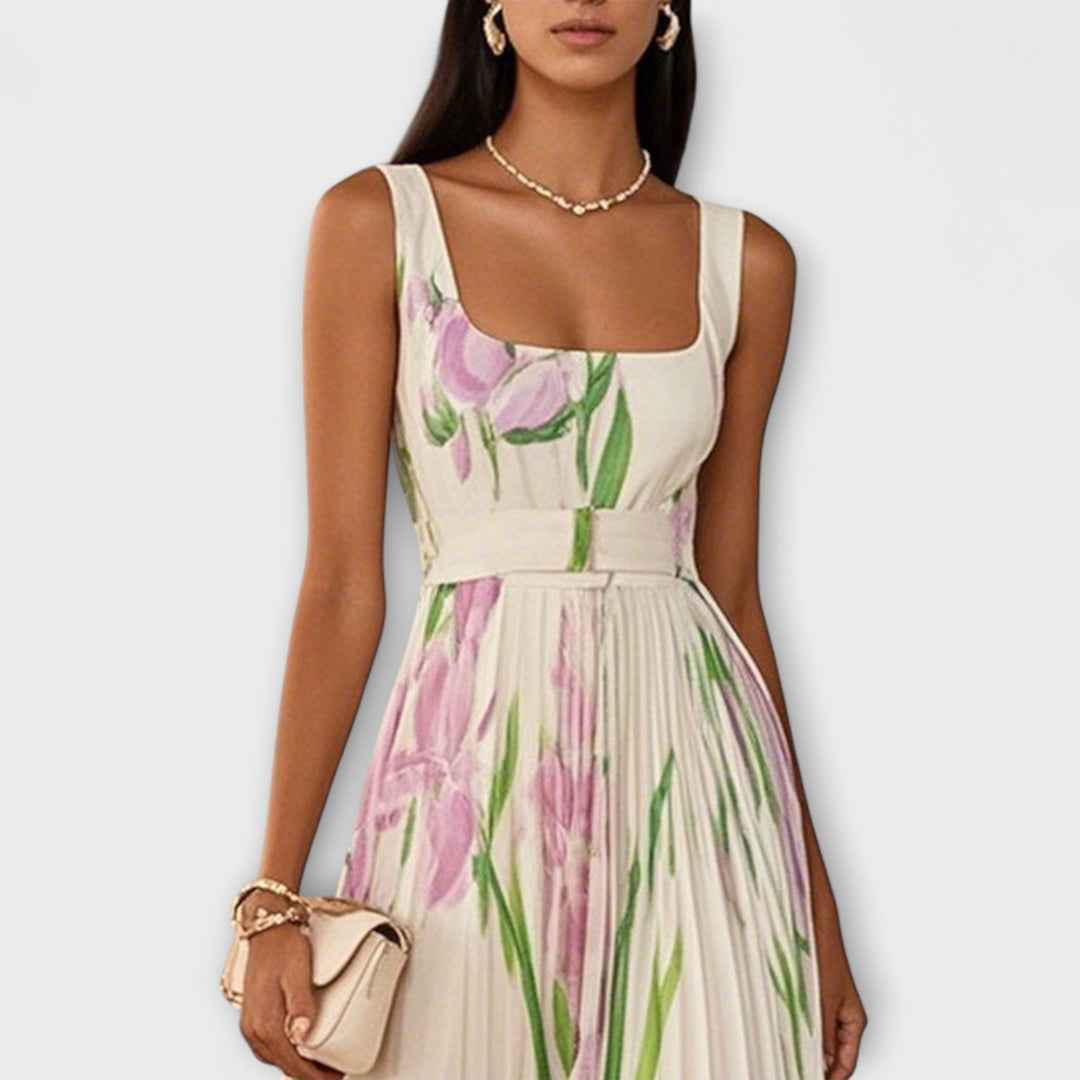 Mirabelle | Floral Square Neck Prom Dress