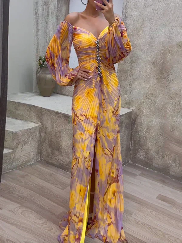 Camilla | Elegant V-Neck Midi Dress