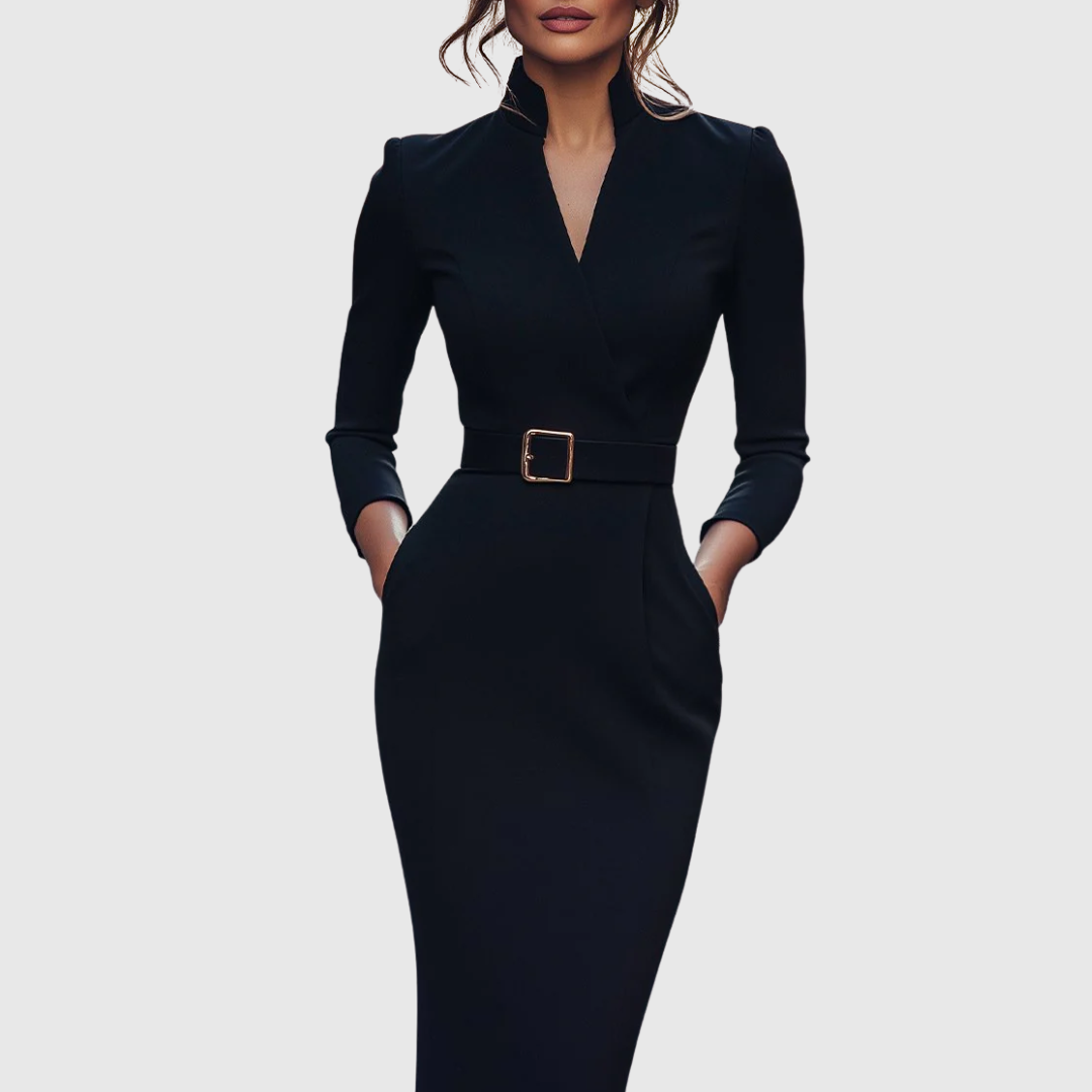 Rosabelle | Women's Mock Wrap Midi Dress